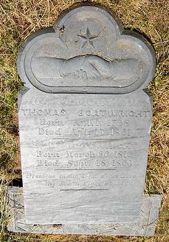 Thomas William Boatwright and Elizabeth Ann Anderson Gravestone