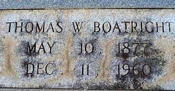 Thomas Willoughby Boatright Marker