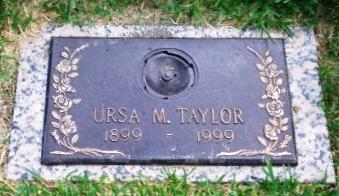Ursa Mae Boatwright Taylor Gravestone
