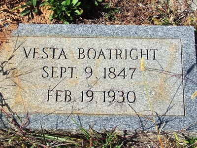 Vesta Boatright Gravestone