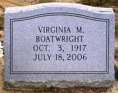 Virginia Adella McPherson Boatwright Gravestone