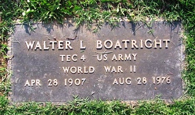 Walter L. Boatright Gravestone