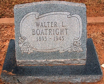 Walter Levi Boatright Gravestone