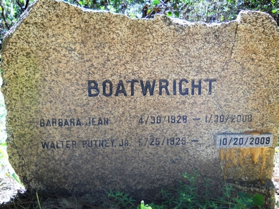 Walter Putney and Barbara Jean Goodwin Boatwright Gravestone