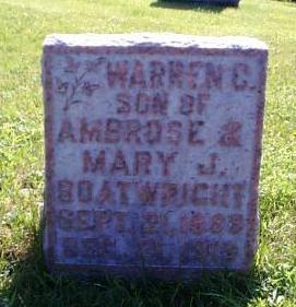 Warren C. Boatwright Gravestone