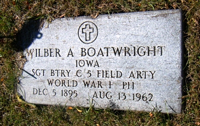 Wilber A. Boatwright Gravestone
