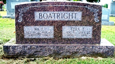 William Francis and Vera Betterton Boatright Gravestone