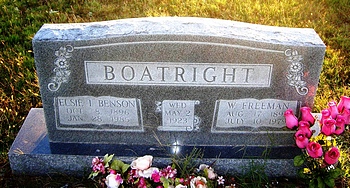 William Freeman and Elsie Irene Benson Boatright Gravestone