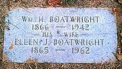 William Henry and Ellen Jane Campling Boatwright Gravestone