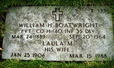 William Henry and Laula May Harrison Boatwright Gravestone