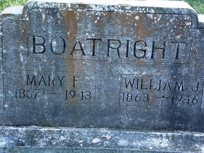 William James and Mary Florence Perdue Boatright Gravestone