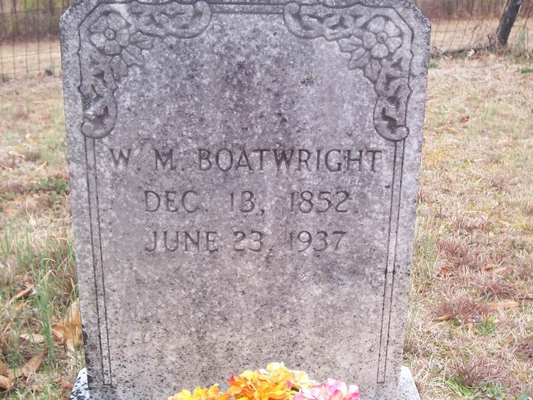 William Manly Boatwright Tombstone