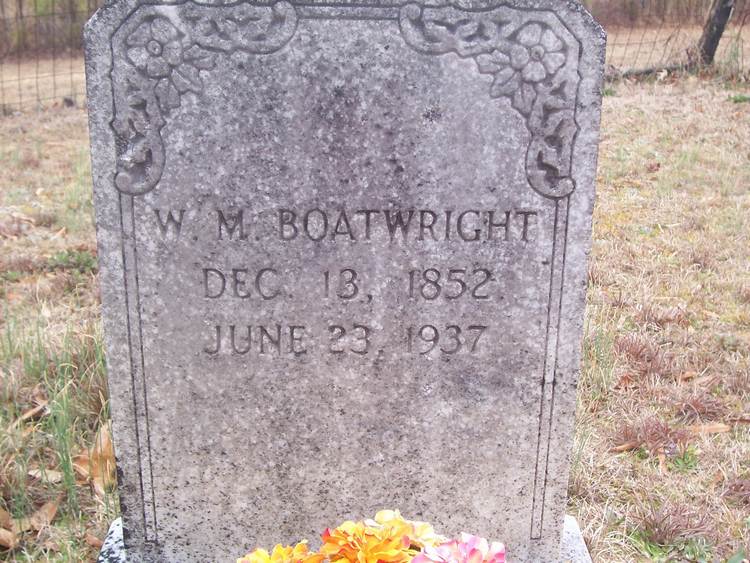 William Manly Boatwright Tombstone