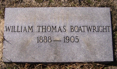 William Thomas Boatwright Gravestone