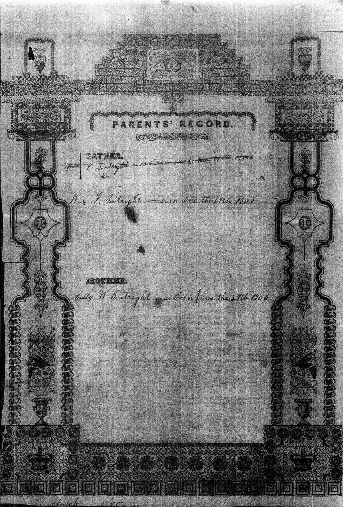 William V. Boatright Bible: