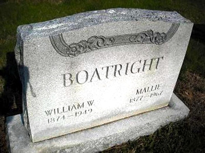 William Wyatt Boatright and Mallie Kie Shepard Gravestone