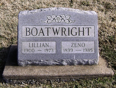 Zeno Edwin and Lida Lillian Terry Boatwright Gravestone