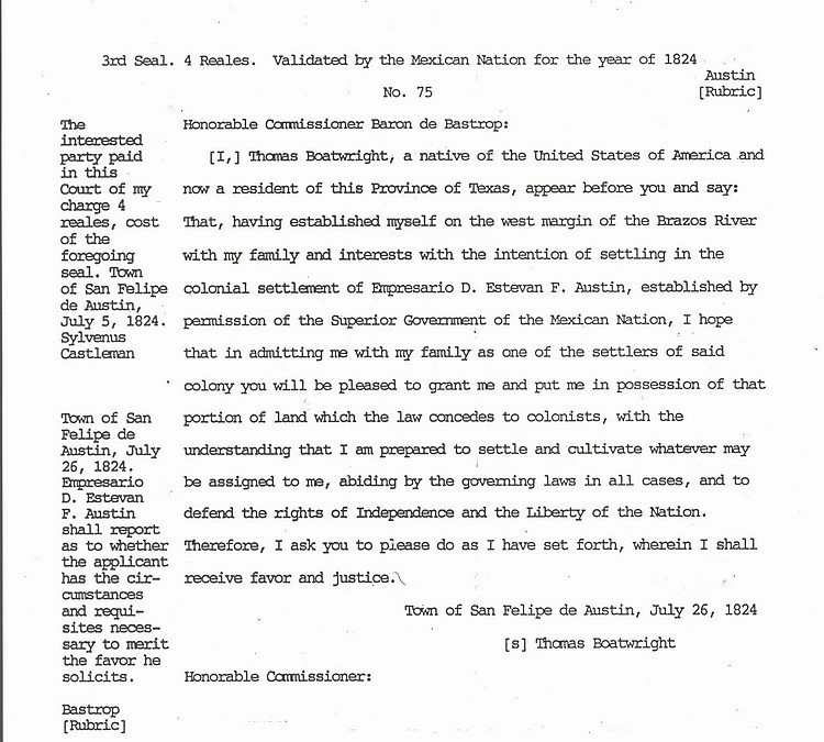Thomas Boatwright - Austin 300 Documents: