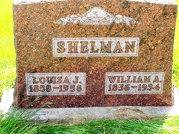 Louisa Jane Boatright and William Atha Shelman Gravestone