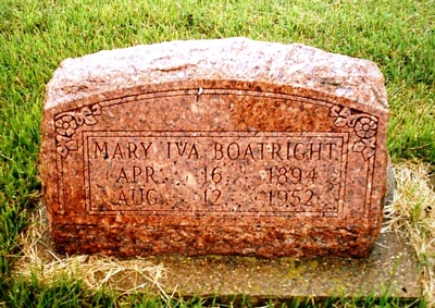 Mary Iva Dennis Boatright Gravestone