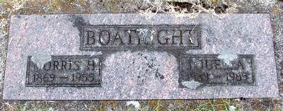 Morris Harvey and Louella E. Russell Boatright Gravestone: