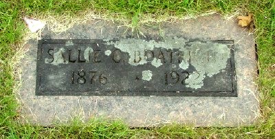 Sallie Remsburg Boatright Gravestone: