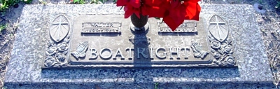 Walter Lindsay and Lilla Maude Christian Boatright Marker