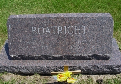 William Henry and Emma M. Boatright Gravestone